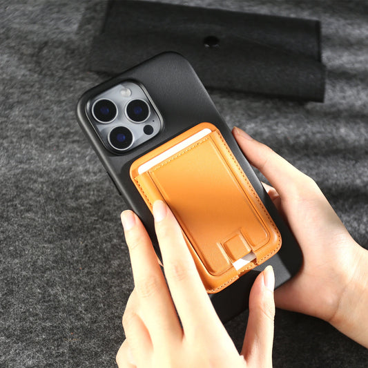 Étui de téléphone en cuir bio en cuir bio de luxe pour l'iPhone 16 Pro Max 15pro 14 13pro 14promax Wireless Magsafe Back Shell Capa