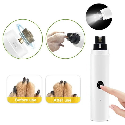 Clippers à ongles électriques pour chiens pour les broyeurs à ongles de chien rechargeables charge USB LED PET PET SILTS CHAT PAWS PRIPALES DE NOI