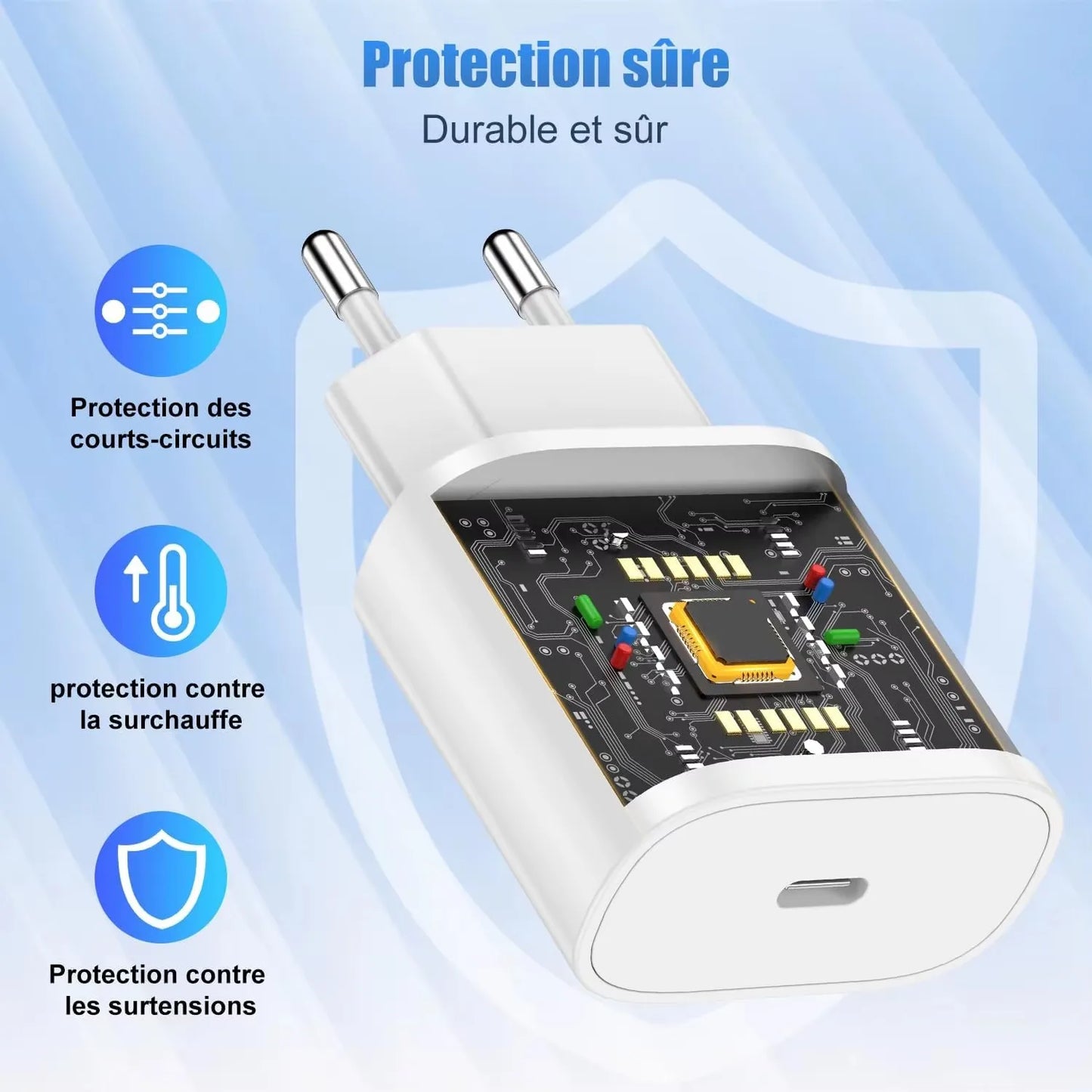 Câble de chargeur rapide 35W PD pour iPhone 11 12 13 Pro 8 14 Plus XS MAX XR X SE USB C Cordon de charge rapide 1M 1,5m 2M PD Câble de chargement