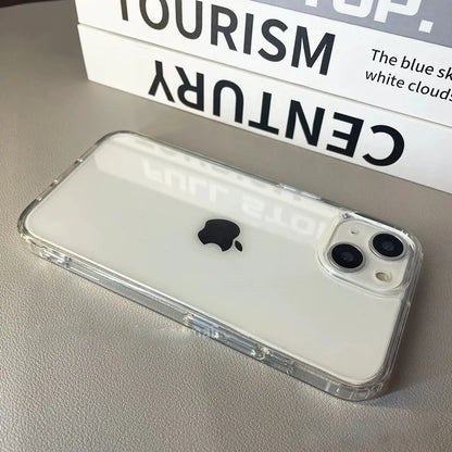 Étui de téléphone en acrylique doux transparent luxe pour iPhone 16 15 14 13 12 11 Pro Max XS X XR 7 8Plus Mini Couverture de protection anti-choc