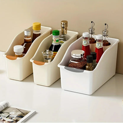 Ensemble de bacs de stockage en plastique incurvé - boîtes d'organisation à domicile polyvalentes pour les fournitures de nettoyage et les éléments essentiels des ménages