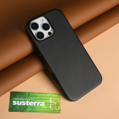 Étui de téléphone en cuir bio en cuir bio de luxe pour l'iPhone 16 Pro Max 15pro 14 13pro 14promax Wireless Magsafe Back Shell Capa