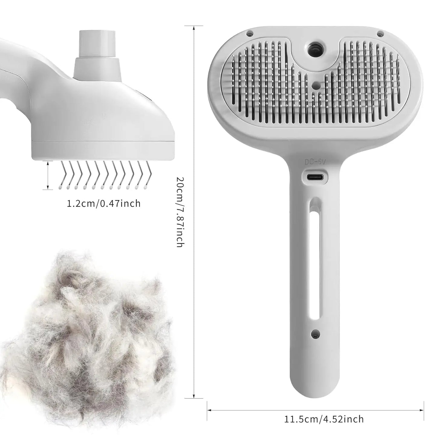 Vaporisez la brosse pour chats pour la perte - Repuré de coiffure d'animal
