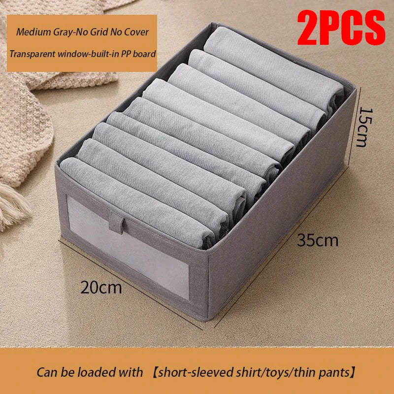 1pcs Pantalons Boîte de rangement Organisateurs d'organisateurs d'armoires et de tiroirs Boîtes pliables en tissu pour l'organisation de la garde-robe de chambre à coucher à la maison