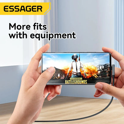 ESSAGER PD100W USB C TO TYPE C Cable Câble de charge rapide Câble 90 degrés avec affichage pour iPhone 15 Huawei Samsung MacBook Pro
