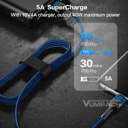 Câble Câble de type C rapide de type C Fast USB C Câble en nylon pour Xiaomi Huawei OnePlus Poco Samsung iPhone 15 16 USB C Câble de données du chargeur