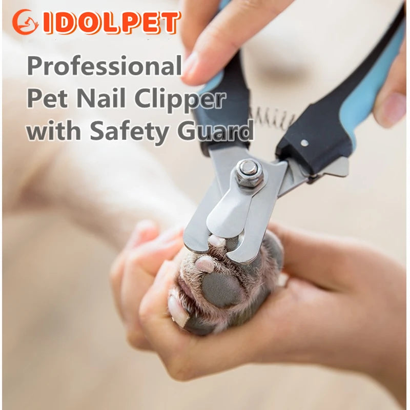 Clipper à ongles d'animaux de compagnie professionnel avec gardien de sécurité Ciseaux en acier inoxydable chien pour chats pour la griffe
