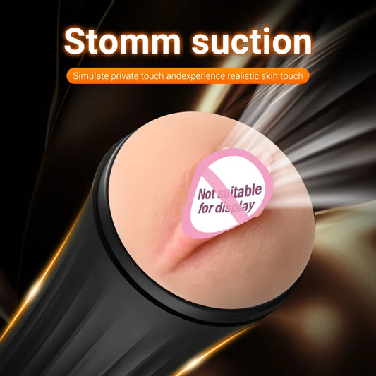 Tasse masturbatrice mâle Toys érotiques adultes Pénétration de vagin en caoutchouc réaliste chatte de poche douce gorge profonde jouets pour l'homme