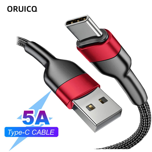 Câble Câble de type C rapide de type C Fast USB C Câble en nylon pour Xiaomi Huawei OnePlus Poco Samsung iPhone 15 16 USB C Câble de données du chargeur