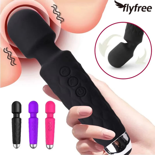20 Speeds Powerful AV Vibrator for Women G-spot Clitoris Stimulator Magic-Wand Anal Dildo Female Masturbation Adult Sex Toys 18+