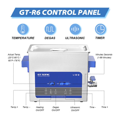GT Sonic 2L 3L 6L 9L 13L 20L 27L 600W Ultrasonic Clean Degasing Timer Timer Digital Ultra Sonic Bath Nettoyer Basher