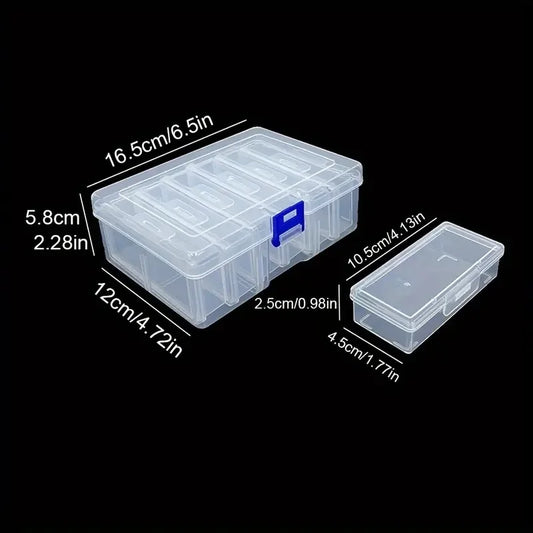 Boîte de stockage rectangulaire. Convient pour l'artisanat, les perles, les bijoux et les petits articles, équipés de partitions.
