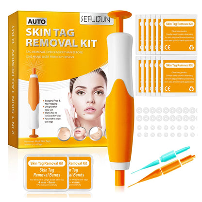 2 en 1 Micro Micro Skin Tag Dispositif Dispositif standard et micro-étiquette de peau Kit d'élimination de la peau