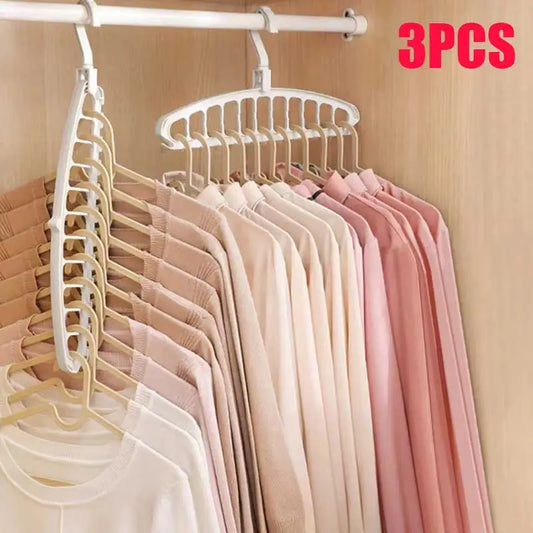 Pliage de vêtements multi-trous cintre non glissée rack de stockage espace sauvegarde de vêtements de vêtements organisateurs pour le pantalon de jean armoire écharpe