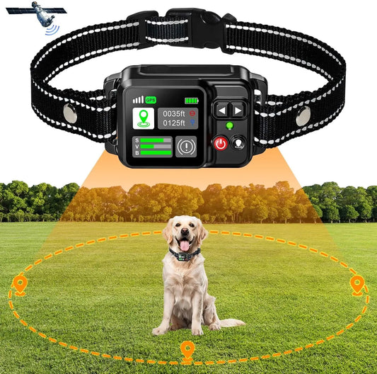 Système de clôture de chien sans fil GPS - Electric Dog Escome avec GPS Electric Satellite Technology, Pet Fencing System Plage 15 ~ 200