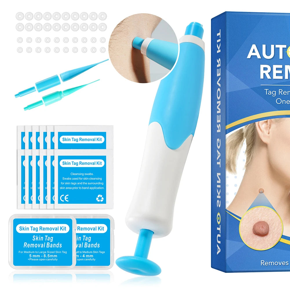 2 en 1 Micro Micro Skin Tag Dispositif Dispositif standard et micro-étiquette de peau Kit d'élimination de la peau