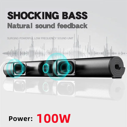 BS-55 100W Bluetooth 5.3 Bouton de volume Sound Wireless Computer Endeurs Choquant Bass surround Sound RVB Light Support USB/AUX