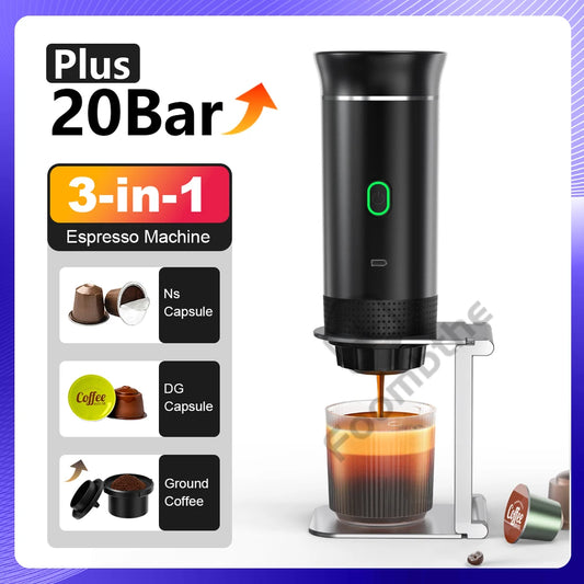 Machine de café à expresso électrique sans fil pour cafetière de camping en voiture et à domicile