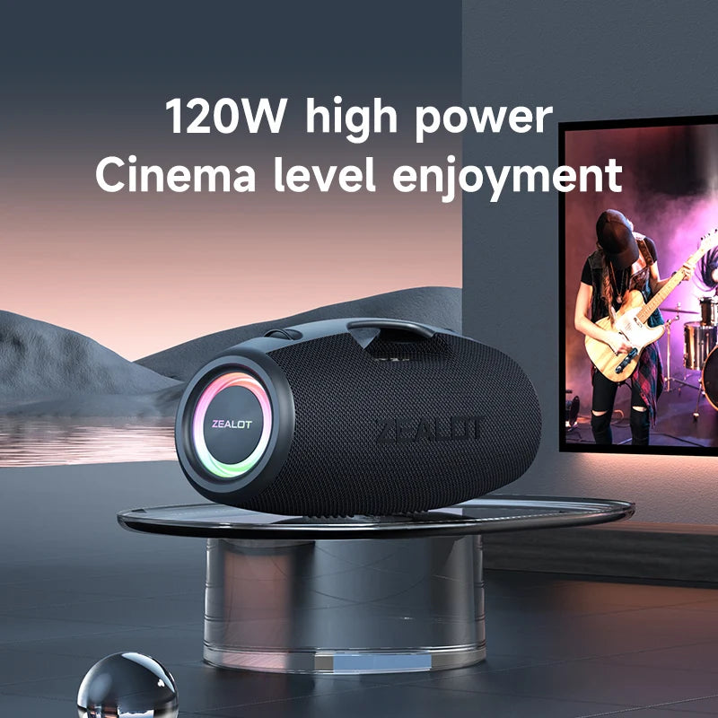 Zélote-S78 120W Portable Bluetooth haut-haut-parleur en plein air haut-parleur grand haut-parleur excellent excellent basse Performance Hifi haut-parleur
