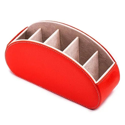 5 Organisateur en cuir PU Grid Télécommande Télétéopitace et porte-télévision Box de rangement Brosse Cosmetics