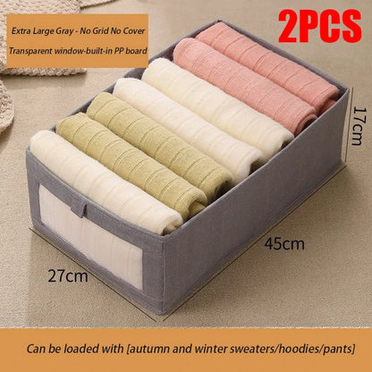 1pcs Pantalons Boîte de rangement Organisateurs d'organisateurs d'armoires et de tiroirs Boîtes pliables en tissu pour l'organisation de la garde-robe de chambre à coucher à la maison