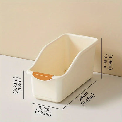 Ensemble de bacs de stockage en plastique incurvé - boîtes d'organisation à domicile polyvalentes pour les fournitures de nettoyage et les éléments essentiels des ménages