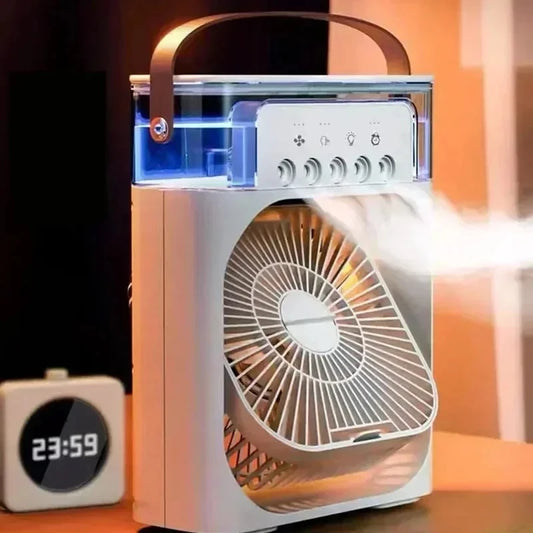 Humidificateur portable ventilateur climatisers USB Électricité LED LED NIGHT Light Water Mist Fun 3 in 1 Air Color Humidificateur pour la maison