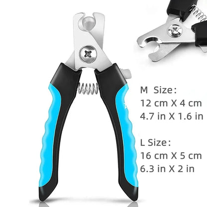 Clipper à ongles d'animaux de compagnie professionnel avec gardien de sécurité Ciseaux en acier inoxydable chien pour chats pour la griffe
