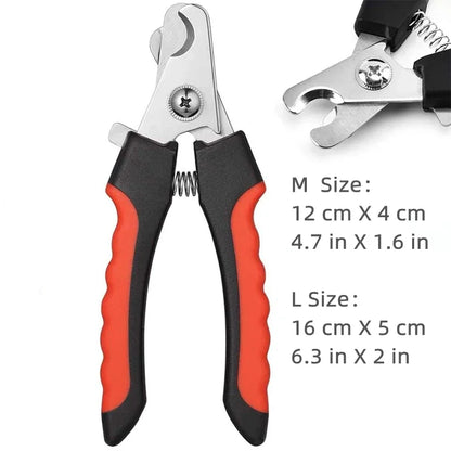 Clipper à ongles d'animaux de compagnie professionnel avec gardien de sécurité Ciseaux en acier inoxydable chien pour chats pour la griffe