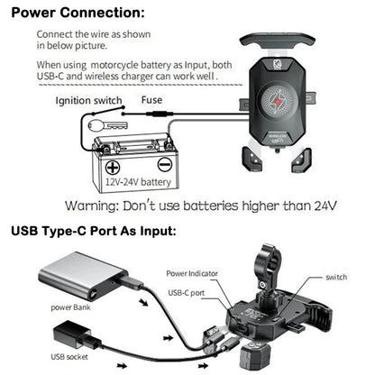 Support de téléphone de téléphone de moto