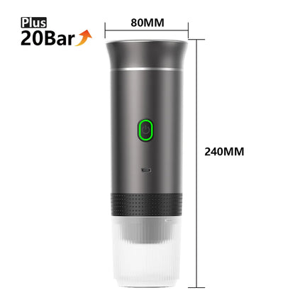 Machine de café à expresso électrique sans fil pour cafetière de camping en voiture et à domicile