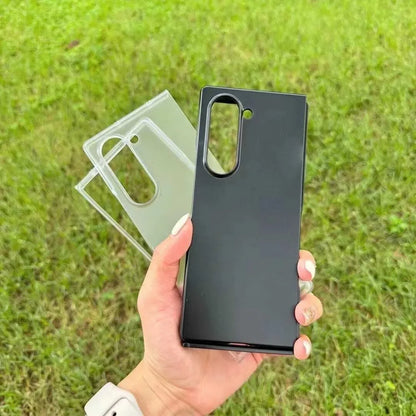 Z Fold7 Case Ultra Thin Mate Slim PC pliage pour Samsung Galaxy Z Fold 7 6 5 4 3 CAS Fold6 Couvercle arrière transparent à l'amortissement