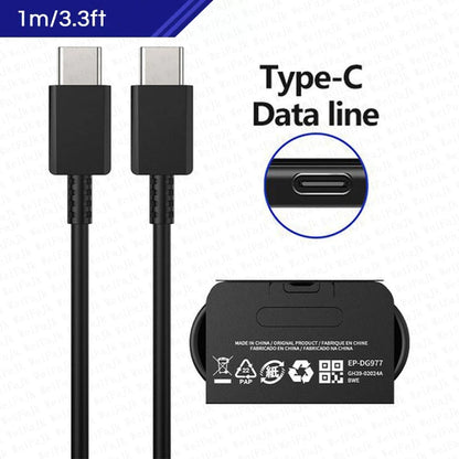 Chargeur d'origine 45W rapide de type C pour Samsung Galaxy S22 S23 S24 Ultra S21 S20 Fe S10 Note 20 plus A71 A80 Câble de charge rapide
