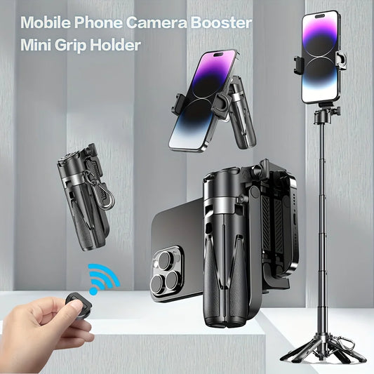 TROIS DES PROPRIÉTÉ PORTABLE PORTABLE AVEC LA RÉSILOBILITÉ SANS WIRESSE DÉTACHABLE, SMARTPHONE MINI GRIP, Charge USB, Horizonta