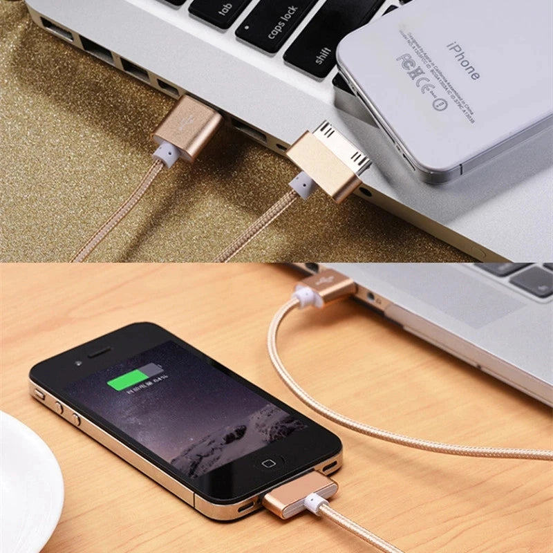 Câble USB Charge rapide pour Apple iPhone 4 4S 3GS 3G iPad 1 2 3 iPod nano touche 30 broches Adaptateur du chargeur d'origine Cordon de synchronisation