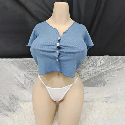 16,5 kg Torse de poupée sexuelle grandeur nature, une poupée sexuelle féminine réaliste adaptée aux hommes, avec une douce grande poitrine, des fesses, génital