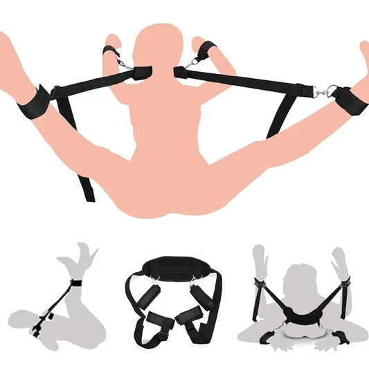 BDSM Bondage Set Adult Sexe Game Handle ordons Contacte de la cheville Sextoy Couple de sexe d'esclaves Produits de lits érotiques Système SM Soft