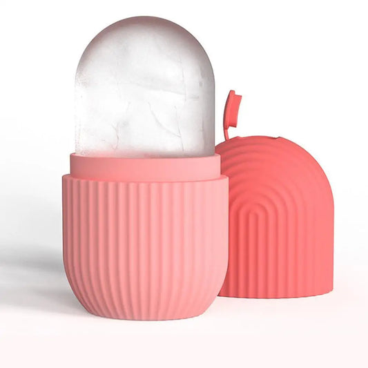 Plateaux en silicone beauté soulevant le visage de boule de glace contournant la peau oculaire