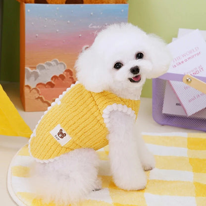 Hiver chaud de chiens mouches molles en molleton molle pour animaux de compagnie pour les petits chiens chats mignonnes veste chiot français bulldog chihuahua yorkies costume