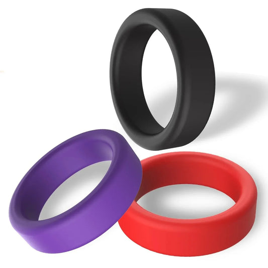 3PCS/Set pénis retard délai éjaculation silicone réutilisable du sperme anneaux pour les hommes agrandissement