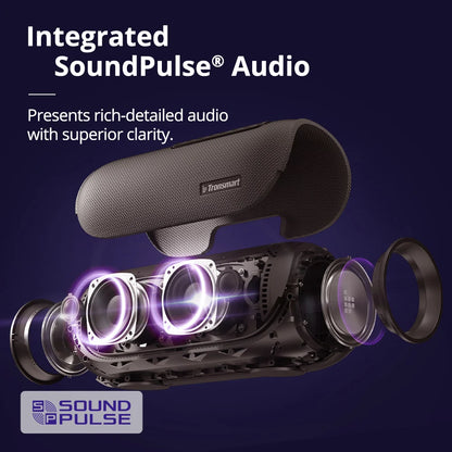 TRONSMART BANG SPELER 60W BLUETOTH EN DEINDER AVEC AUDIO HI-RÉSEURS SANS, BOSS lourde, contrôle de l'application, poignée portable, pour la fête