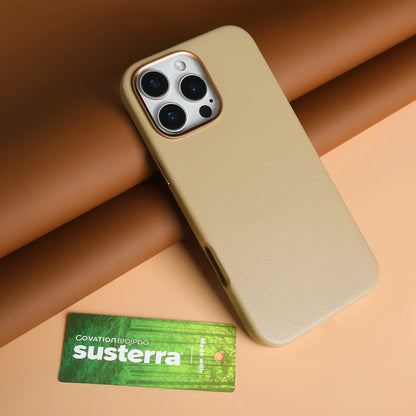 Étui de téléphone en cuir bio en cuir bio de luxe pour l'iPhone 16 Pro Max 15pro 14 13pro 14promax Wireless Magsafe Back Shell Capa