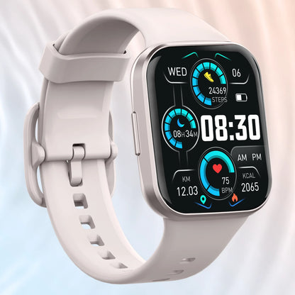 Montre intelligente Nerunsa, 1.69" Montre de fitness à écran tactile HD, 25 modes de sport, tracker de fitness, montre intelligente étanche IP68.