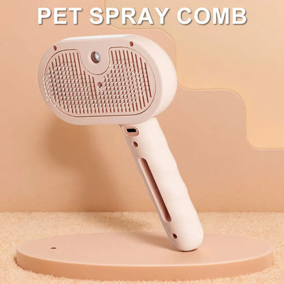 Brosse de vapeur de 3 po sur 1 avec bouton de relâchement brossage de toilettage de chat rechargeable pour chats brosse à poils brosse pour animaux de compagnie pour chiens petits animaux