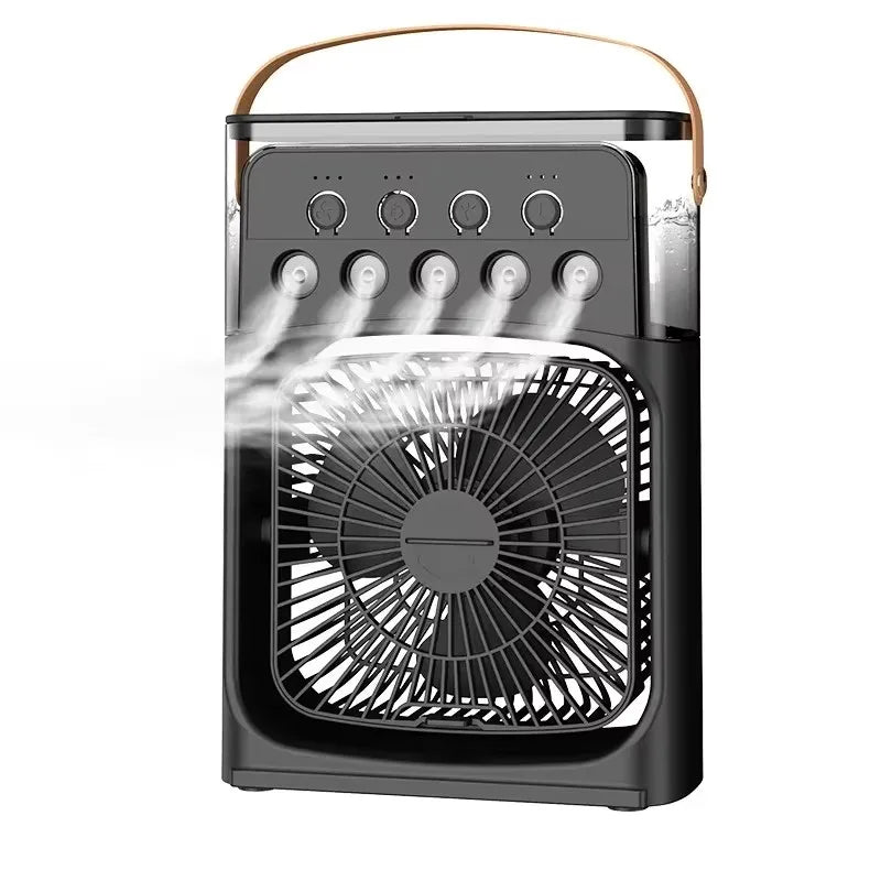 3 po en 1 ventilateur climatiseur ménage petit refroidisseur d'air LED LED LEMILLE PORTABLE HUMIDIFICATE