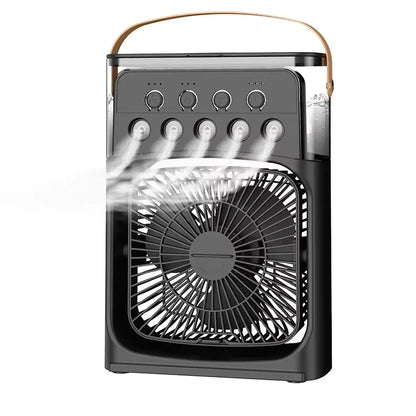 3 po en 1 ventilateur climatiseur ménage petit refroidisseur d'air LED LED LEMILLE PORTABLE HUMIDIFICATE