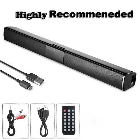 Bar de son TV 20W TV et sans fil Bluetooth Home Surround Soundbar pour PC Theatre TV en haut-parleur