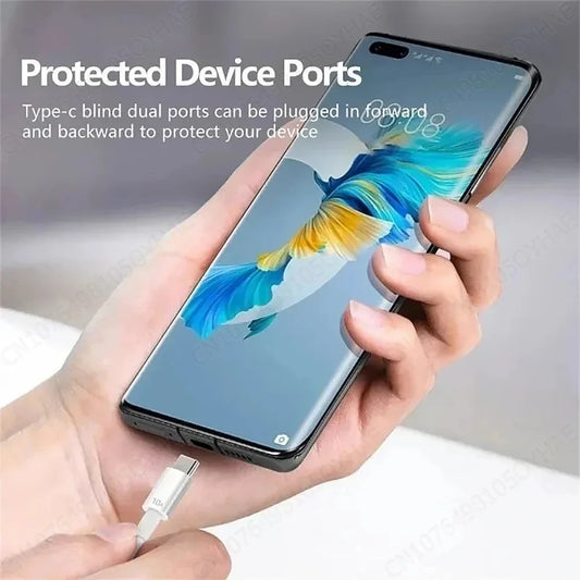 NNBILI 120W 10A USB TYPE C Câble USB USB Ligne de chariot rapide pour Huawei Honor Charge rapide 1M/2M USB C Câbles de données Corde