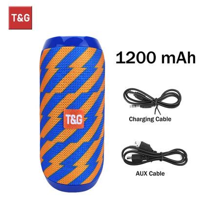 Haut-parleur Bluetooth T&G TG117 TWS Portable Boîte de son imperméable haut-parleur en plein air en extérieur en plein air enjambé les haut-parleurs de surround Poutenir la radio FM TF