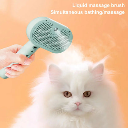 Brosse de vapeur de 3 po sur 1 avec bouton de relâchement brossage de toilettage de chat rechargeable pour chats brosse à poils brosse pour animaux de compagnie pour chiens petits animaux